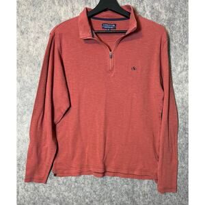 Fish Hippie Mens 1/4 Zip Medium Red Pullover